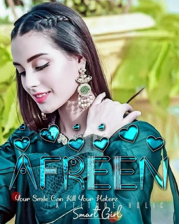afreen name dp 9