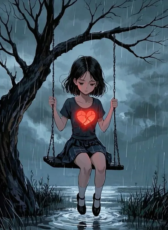 animated sad girl dp 12