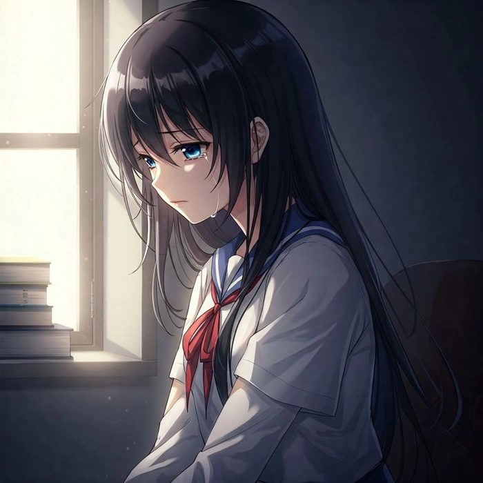 animated sad girl dp 21
