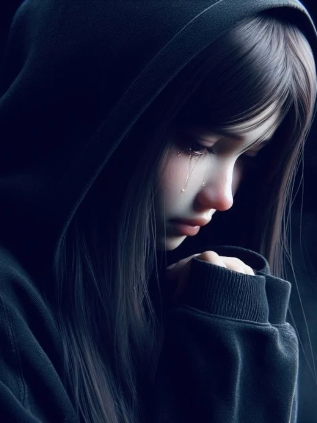 193+ Alone Girl Cartoon Pic Images Cute and Moody Vibes