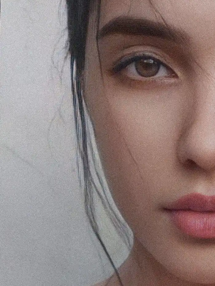 half face girl dp 16