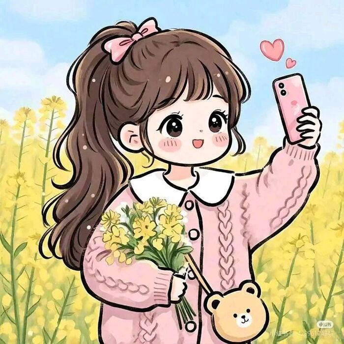 hd lovely girl cartoon wallpaper