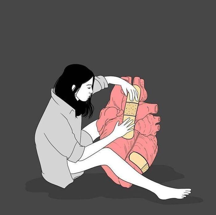 hd sad girl cartoon aethetics cute