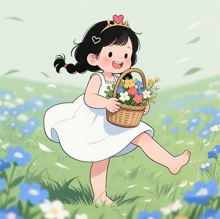 lovely girl cartoon wallpaper aethetics
