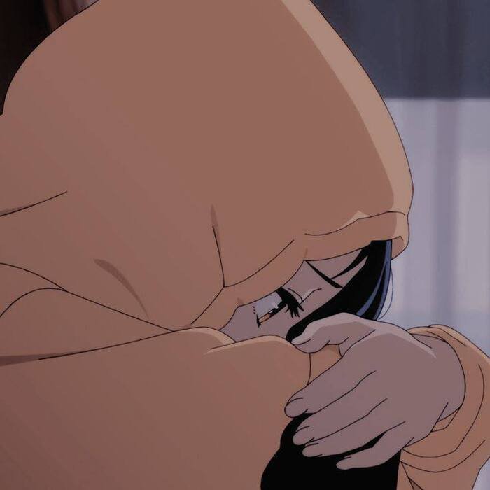 sad girl cartoon aethetics image full hd