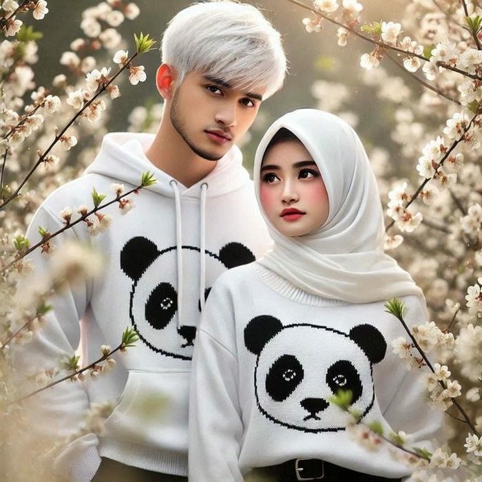 adorable hijab couple dp