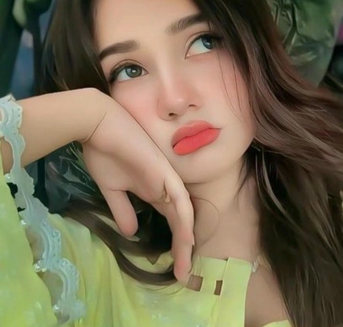 adorable stylish dp for girls with sweet expression.