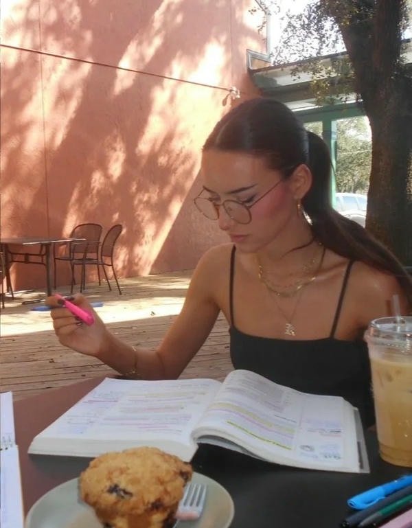 aesthetic study girl dp for educational profile.