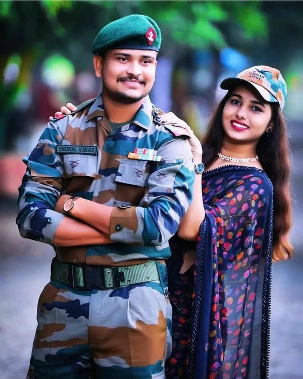 army couple dp showing deep love and connection.