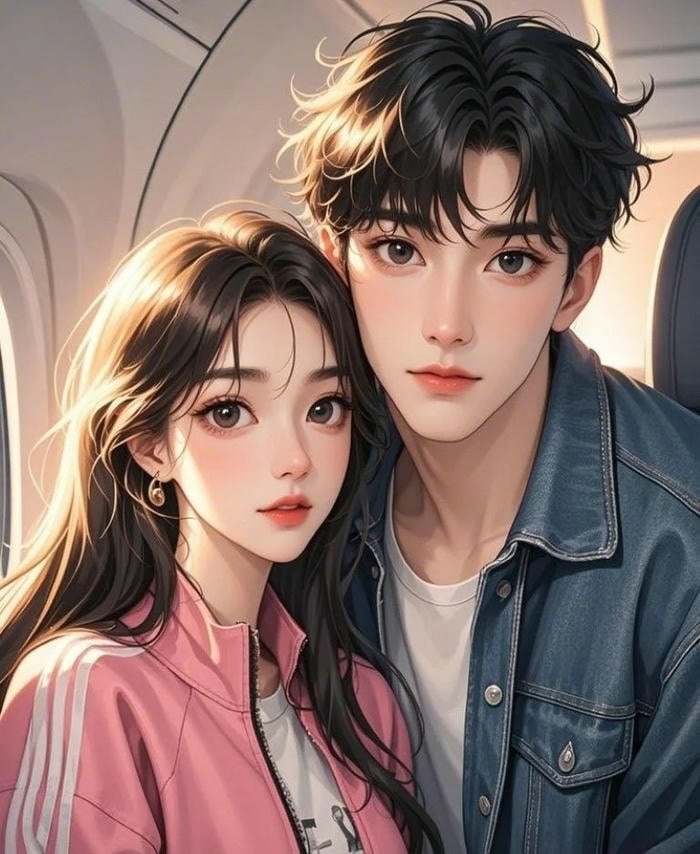 blushing anime couple dp