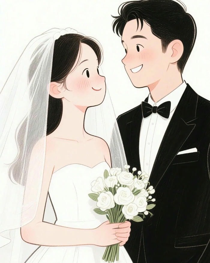 cartoon couple dp with matching outfits and hats.