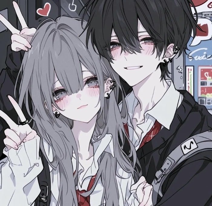 cute anime lovers dp aesthetic