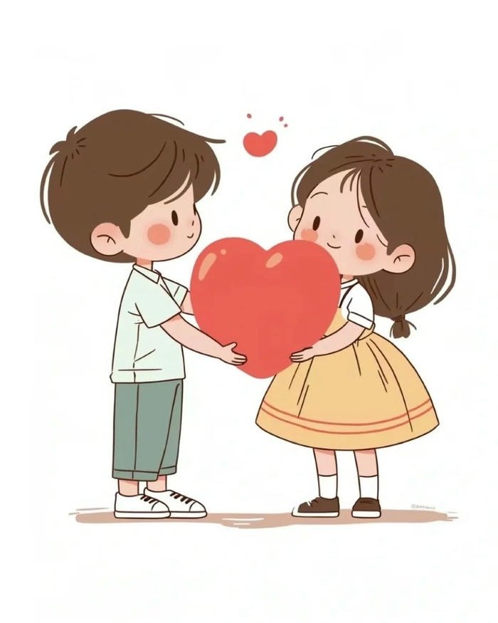 cute matching cartoon couple dp for lovers.