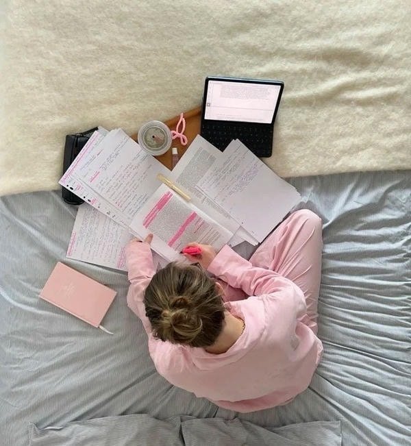 cute study girl dp for academic motivation.