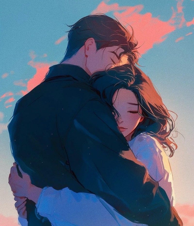 emotional hug lovers dp