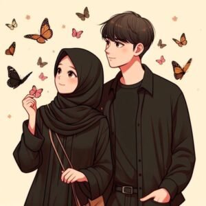 full hd image hijab couple dp hot