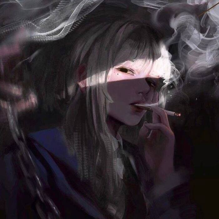 hd smoking girl dp aethetics