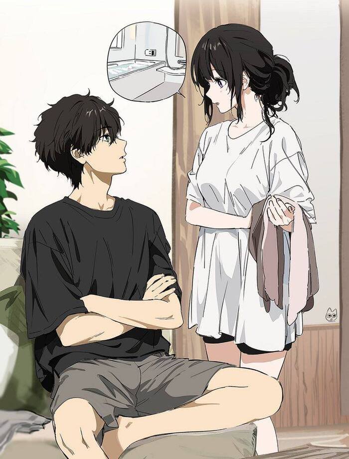image cute anime couple dp beautiful