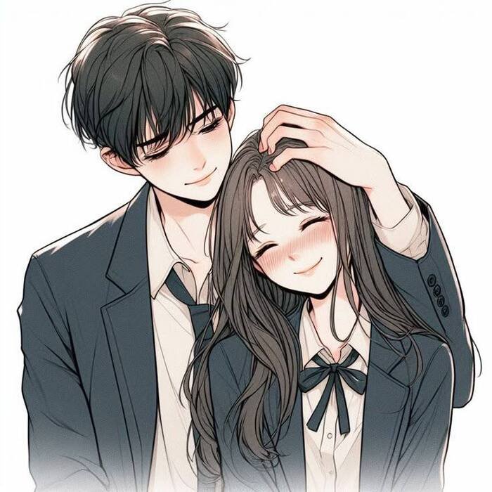 photo cute anime couple dp aethetics