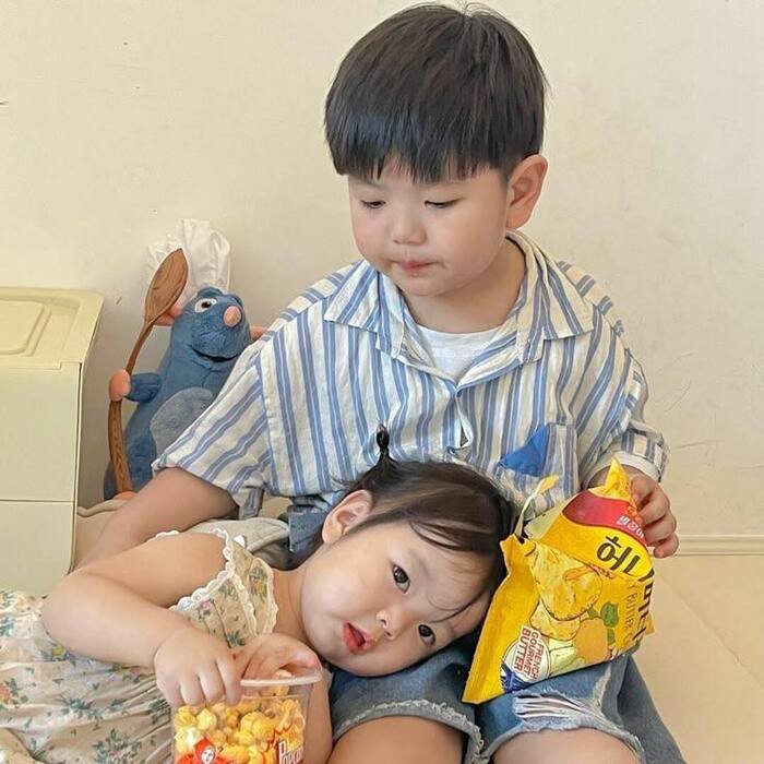 photo cute baby couple dp