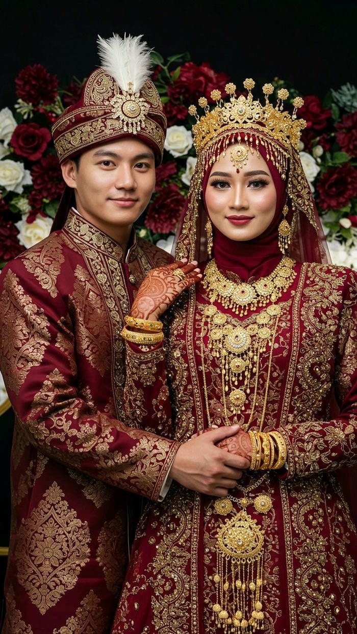 romantic pose hijab couple dp