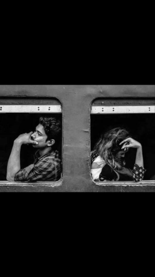 sad couple dp black and white
