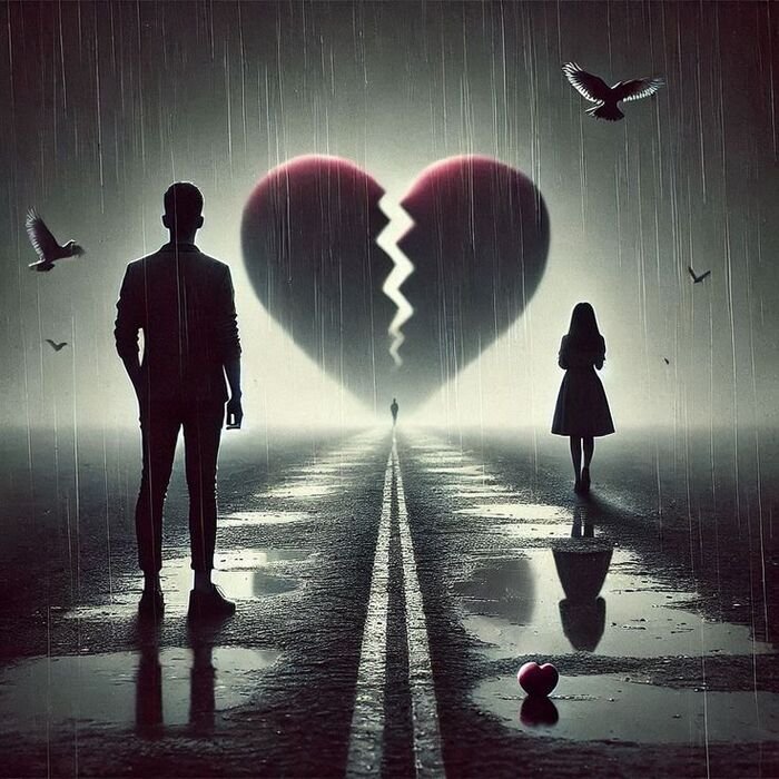 sad love images aethetic black and white
