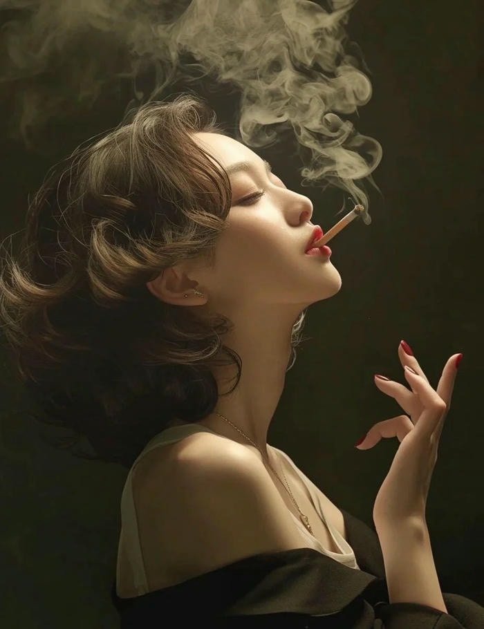 smoking girl dp with sunglasses and relaxed pose.