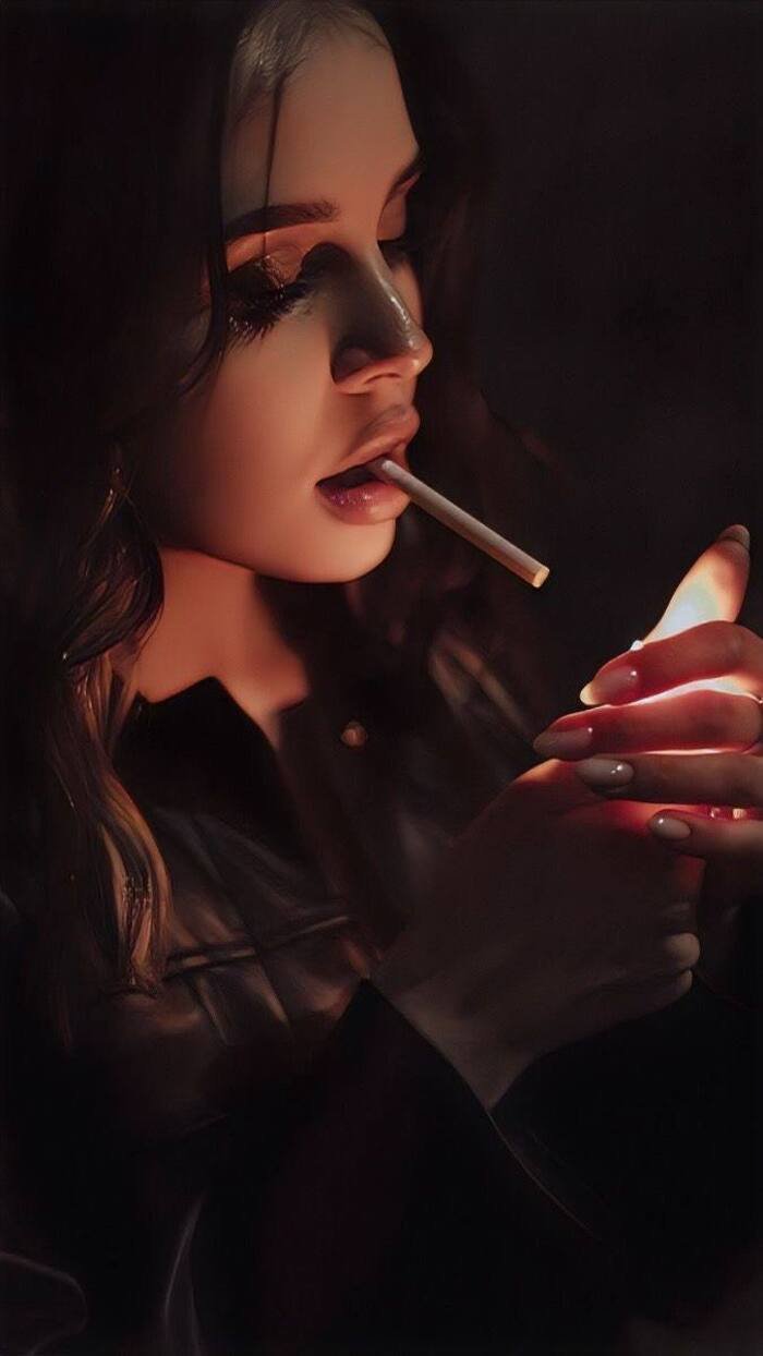 smoking girl dp