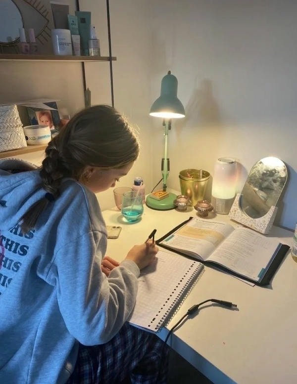 study girl dp showing dedication and intelligence.