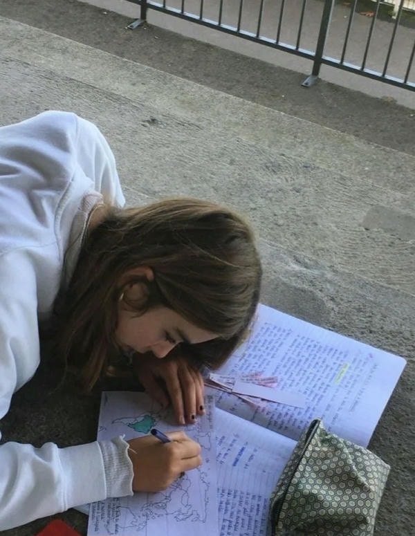 study girl dp with laptop and cozy workspace.