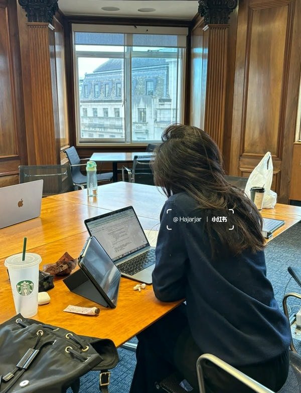 study girl dp with peaceful background and books.