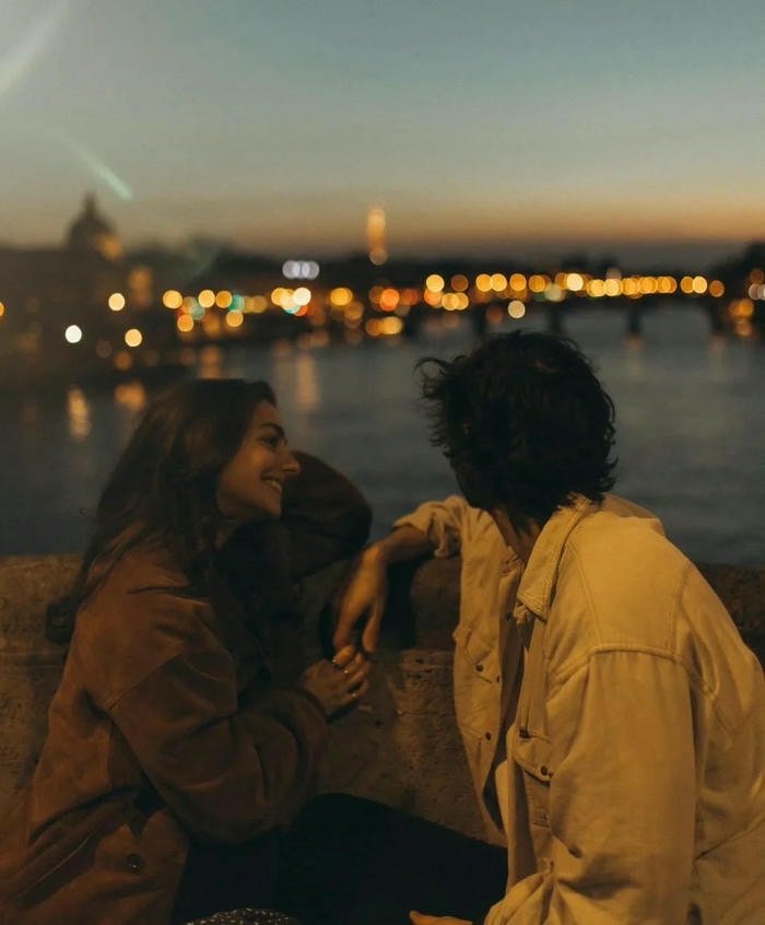 sunset couple pic dp