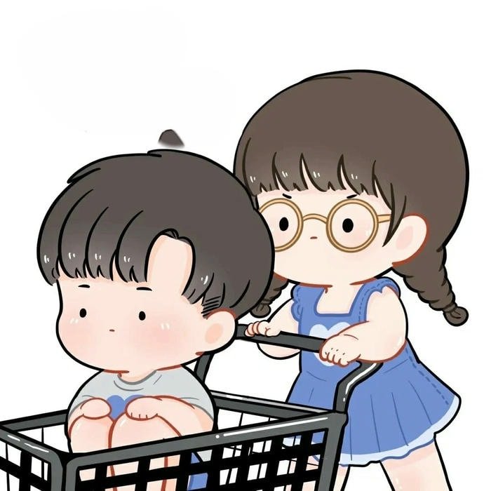 sweet baby couple dp cozy moment