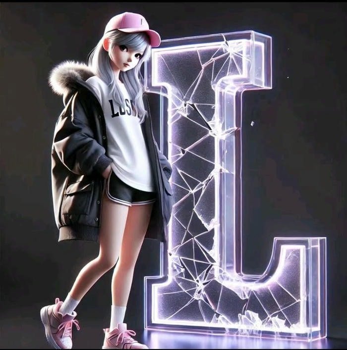 Artistic l name dp profile frame.