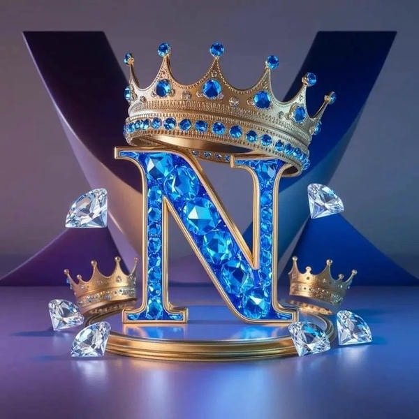 Artistic n name dp profile frame.