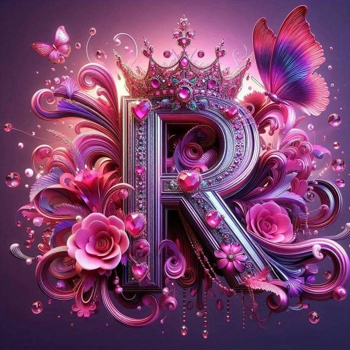 Artistic r name dp profile photo.