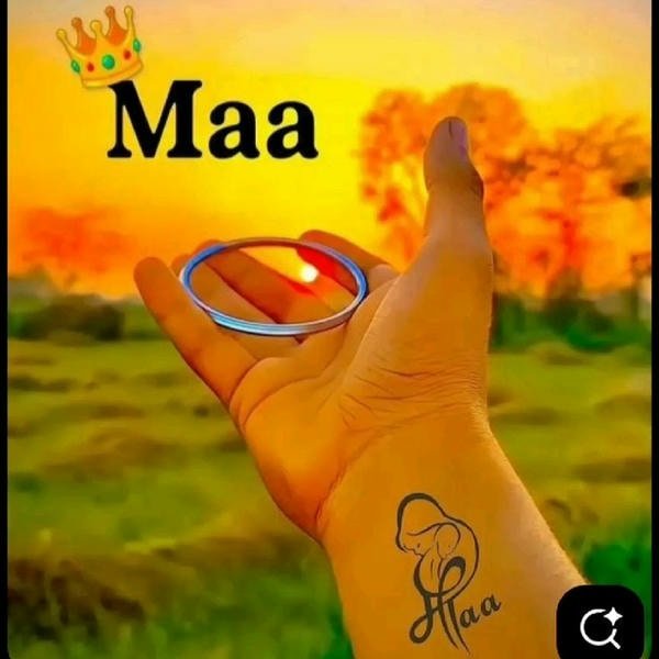 Bright look maa name dp profile.