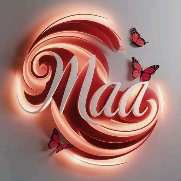 Charming maa name dp profile frame.