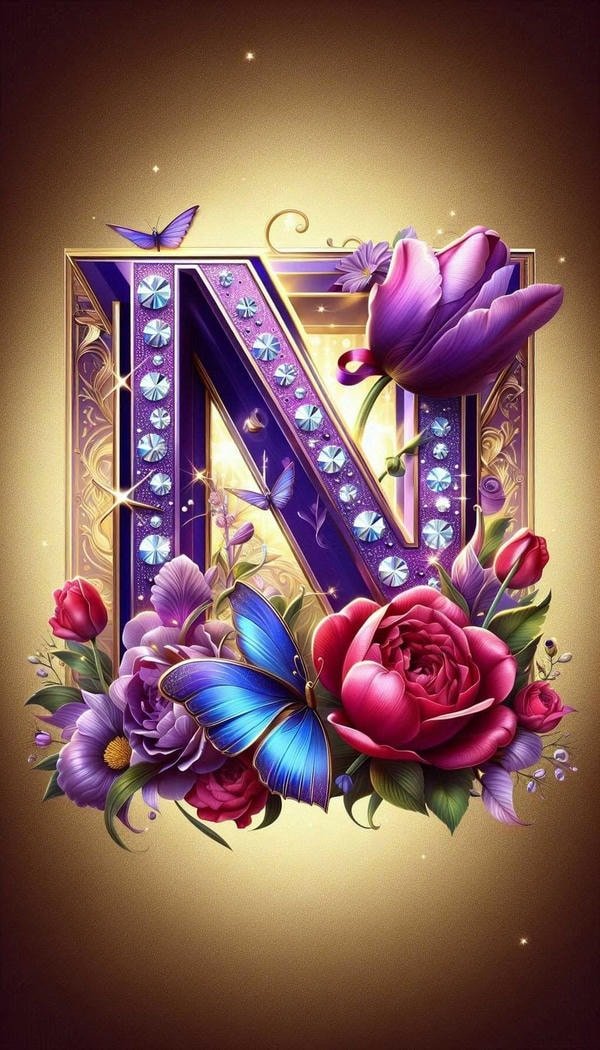 Detailed n name dp portrait image.