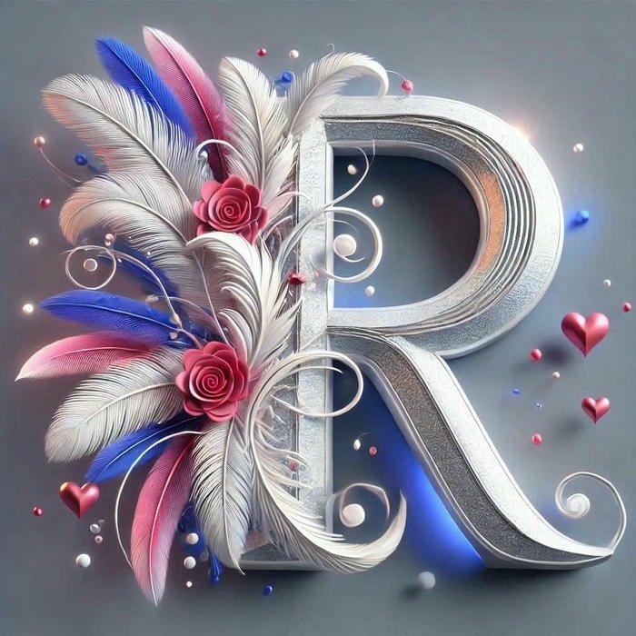 Fresh style r name dp portrait.