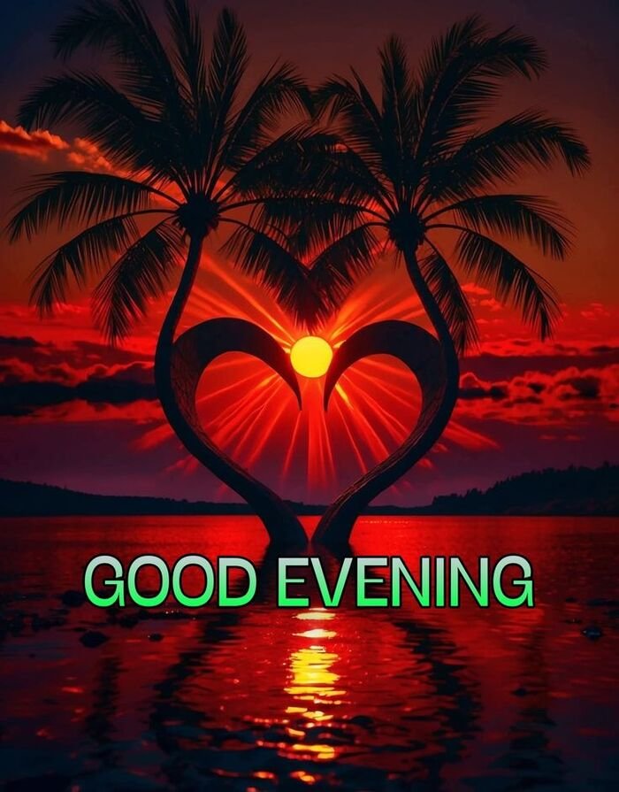 aethetic good evening love image