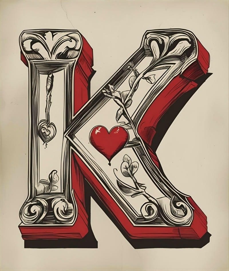 k alphabet heart dp