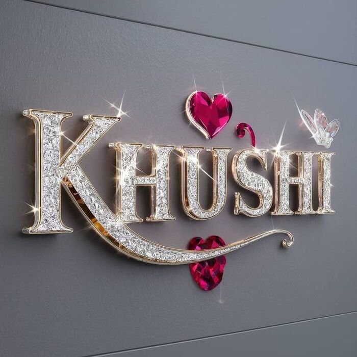 khushi name dp 3d full
