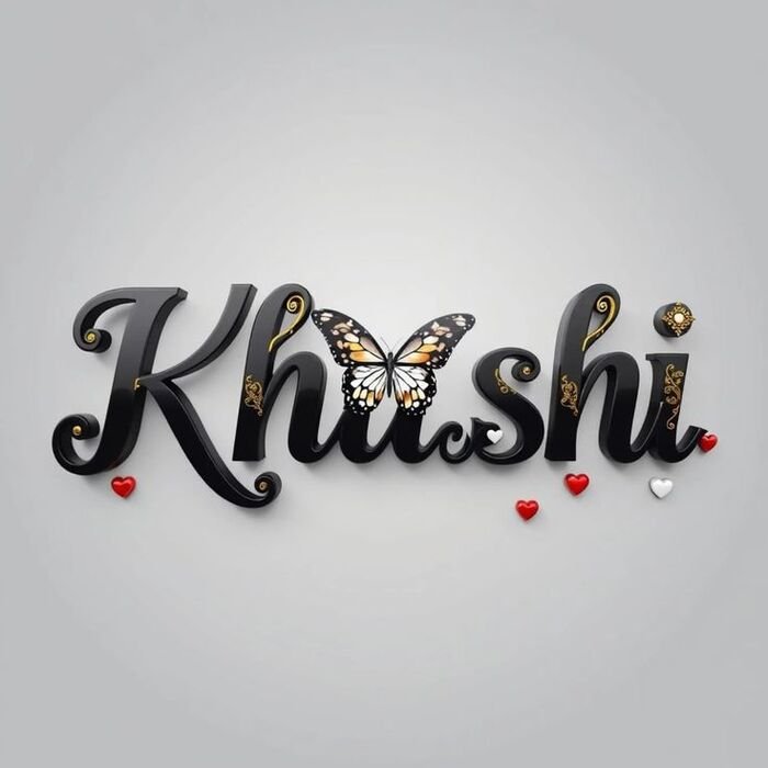 khushi name dp 4d