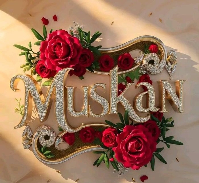 muskan name dp 3d