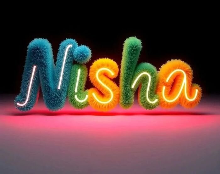 nisha name dp 4d