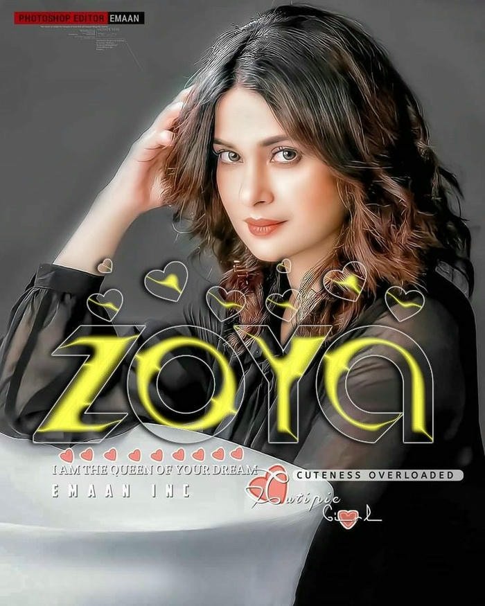 Balanced lighting zoya name dp picture.