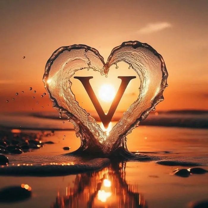 Beautiful v name dp profile picture.