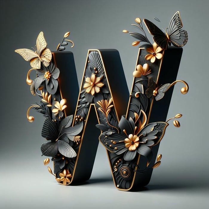 Beautiful w name dp profile picture.